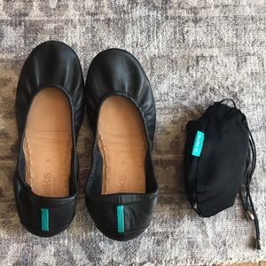 Tieks black flats size 6
